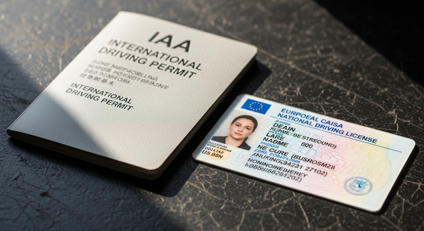 Cận cảnh bằng lái xe quốc tế IAA và bằng lái xe quốc gia, các giấy tờ cần thiết để đổi bằng lái xe quốc tế IAA.
