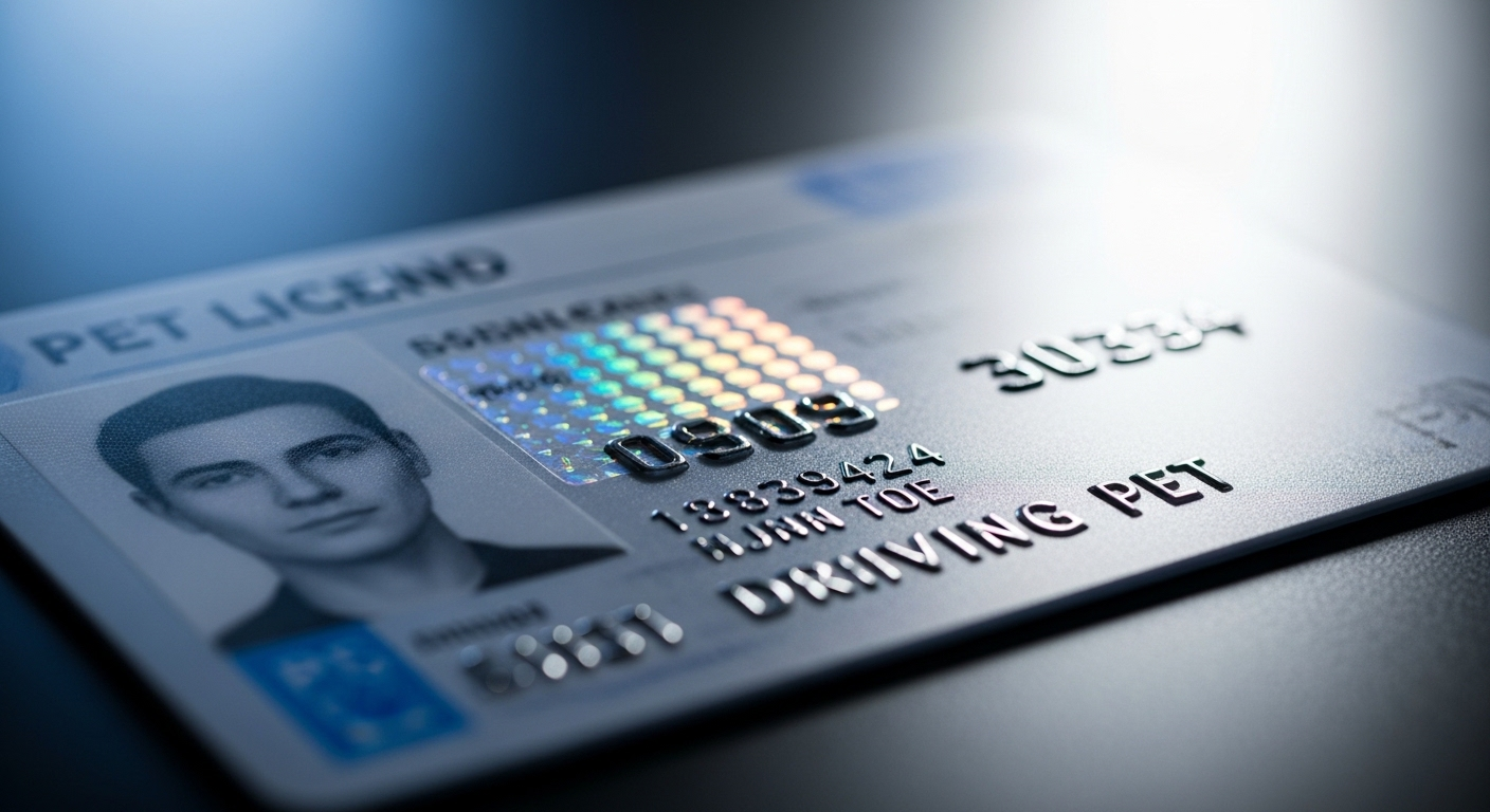 Cận cảnh thẻ bằng lái xe PET hiện đại, với bề mặt nhựa mịn và thông tin in sắc nét, tượng trưng cho việc bắt buộc đổi bằng lái xe máy sang mẫu mới. Cận cảnh thẻ bằng lái xe PET hiện đại, với bề mặt nhựa mịn và thông tin in sắc nét, tượng trưng cho việc bắt buộc đổi bằng lái xe máy sang mẫu mới.