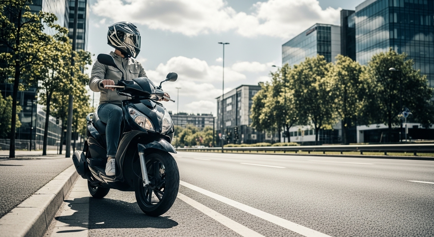 Người đi xe tay ga đội mũ bảo hiểm, chuẩn bị an toàn trên đường đô thị. Việc nắm vững 60 câu hỏi điểm liệt lái xe ô tô là yếu tố then chốt cho mọi hành trình an toàn. Người đi xe tay ga đội mũ bảo hiểm, chuẩn bị an toàn trên đường đô thị. Việc nắm vững 60 câu hỏi điểm liệt lái xe ô tô là yếu tố then chốt cho mọi hành trình an toàn.