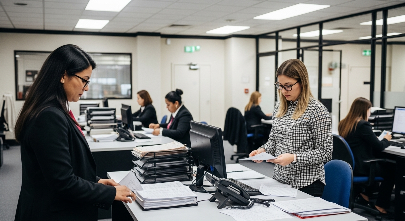 Nội thất văn phòng Sở Giao thông Vận tải, nơi cán bộ hỗ trợ công dân làm thủ tục giấy tờ và giải đáp các thắc mắc liên quan, ví dụ như sử dụng bằng lái xe giả phạt bao nhiêu tiền. Nội thất văn phòng Sở Giao thông Vận tải, nơi cán bộ hỗ trợ công dân làm thủ tục giấy tờ và giải đáp các thắc mắc liên quan, ví dụ như sử dụng bằng lái xe giả phạt bao nhiêu tiền.