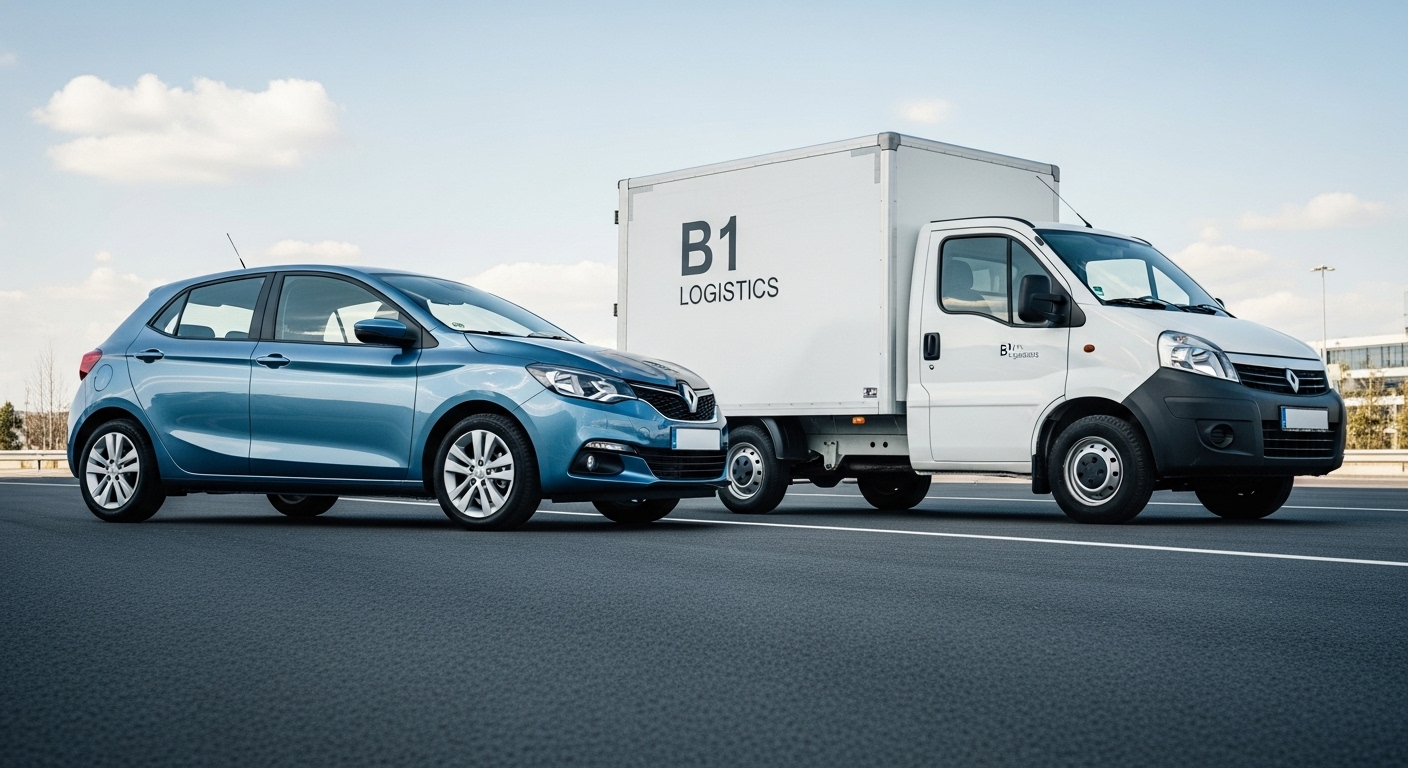 Xe ô tô con và xe tải nhẹ dưới 3.5 tấn, minh họa phương tiện cho người thi lý thuyết lái xe B1.