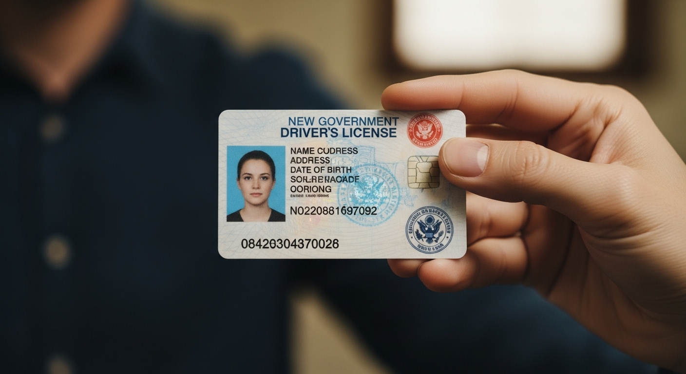 Cận cảnh bàn tay cầm bằng lái xe mới, minh chứng cho việc ôn luyện và áp dụng mẹo thi lý thuyết GPLX thành công.