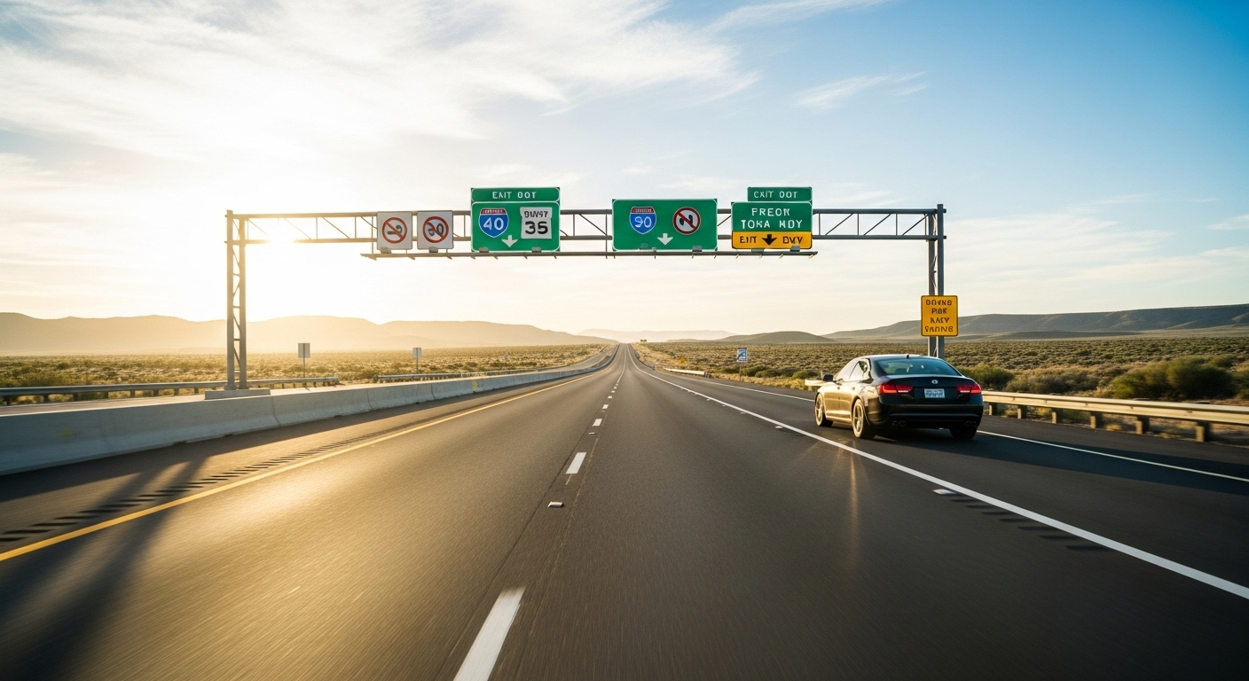 Hình ảnh đường cao tốc thông thoáng, xe chạy đúng làn đường và tuân thủ biển báo giao thông rõ ràng. Một hành trình an toàn, đúng luật, giúp người lái xe không cần lo lắng về các vấn đề pháp lý nghiêm trọng như sử dụng bằng lái xe giả phạt bao nhiêu tiền. Hình ảnh đường cao tốc thông thoáng, xe chạy đúng làn đường và tuân thủ biển báo giao thông rõ ràng. Một hành trình an toàn, đúng luật, giúp người lái xe không cần lo lắng về các vấn đề pháp lý nghiêm trọng như sử dụng bằng lái xe giả phạt bao nhiêu tiền.
